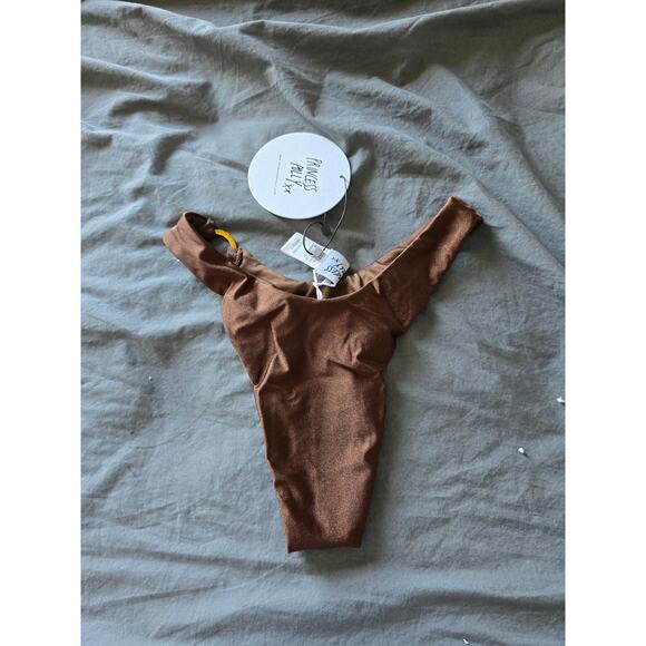 NWT Princess Polly NEVAEH SHINE Set(Bikini & Top) BROWN  size 2 - Picture 5 of 7